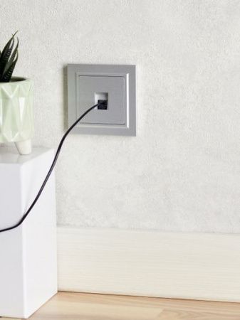 BRITE Розетка компьютерная RJ45 кат.5E РК10-БрА алюминий IEK