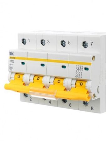 KARAT Автоматический выключатель ВА47-100 4P D 100А 10кА IEK