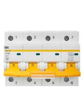 KARAT Автоматический выключатель ВА47-100 4P D 100А 10кА IEK