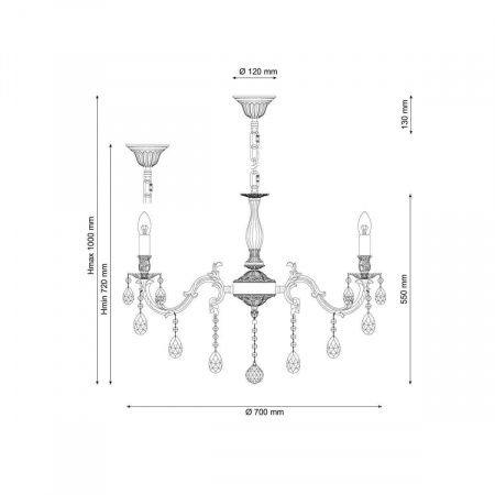 Подвесная люстра Lucia Tucci Firenze 141.8 Coffe Gold