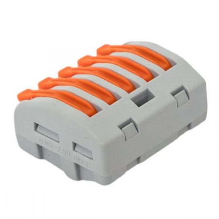 Клемма СМК 222-415 с рычагом 5 отверстий 0,08-2,5(4,0) мм2 EKF PROxima