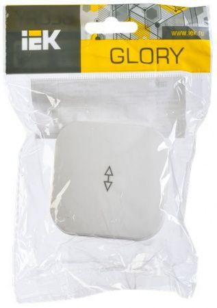 GLORY Выключатель 1-клавишный для открытой установки проходной 10А ВСп10-1-0-ХБ белый IEK