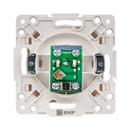 Стокгольм Механизм Розетки TV 1-местной 75Ом 5-862МГц винтовые клеммы белый EKF PROxima