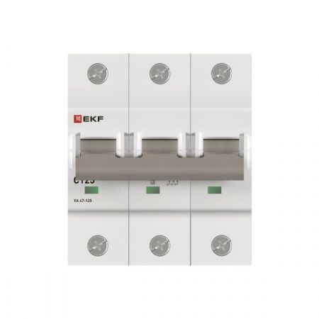 Выкл.автом.  3П 125А хар-ка C  15кА  EKF ВА 47-125 mcb47125-3-125C