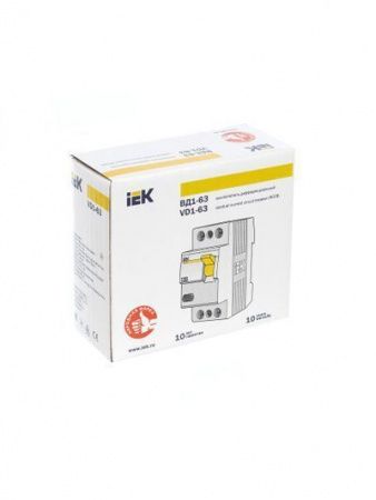 Выключатель дифференциальный (УЗО) ВД1-63 2Р 80А 30мА IEK