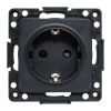 Стокгольм Механизм Розетки 1-местной с/з 16А автоматические клеммы черный с защ. штор. EKF PROxima