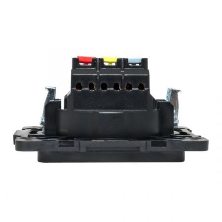 Стокгольм Механизм Розетки 1-местной с/з 16А автоматические клеммы черный с защ. штор. EKF PROxima