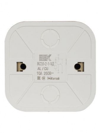 GLORY Выключатель 2-клавишный для открытой установки с индикацией 10А ВС20-2-1-ХД дуб IEK