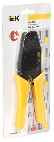 Клещи обжимные КО-05Е 0,5-6,0мм2 для Е-типа IEK