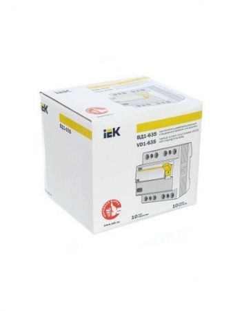 Выключатель дифференциальный (УЗО) ВД1-63S 4Р 40А 300мА IEK