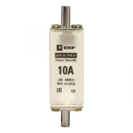 Плавкая вставка ППН-33 100/ 10А габарит 00С EKF