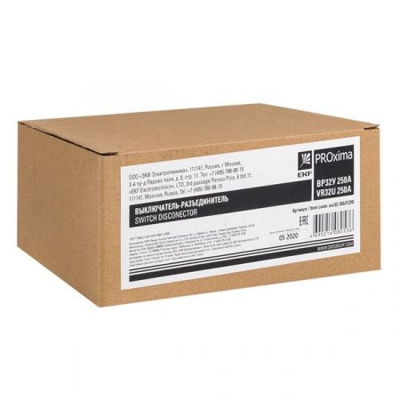 Выключатель-разъединитель ВР32У-35В31250 250А 1 направ. с д/г камерами съемная левая/правая рукоятка MAXima EKF PROxima