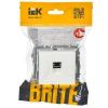 BRITE Розетка компьютерная RJ45 кат.5E РК10-БрБ белый IEK