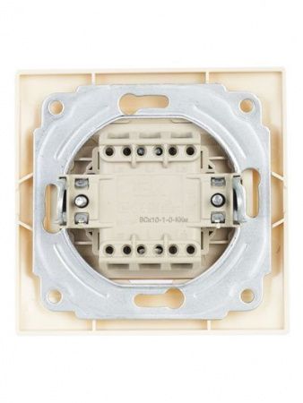KVARTA Выключатель 1-клавишный кнопочный 10А ВСк10-1-0-ККм кремовый GENERICA