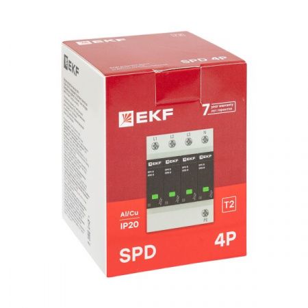 Ограничитель импульсных напряжений ОПВ-B/4P In 30кА 440В с сигн. EKF PROxima