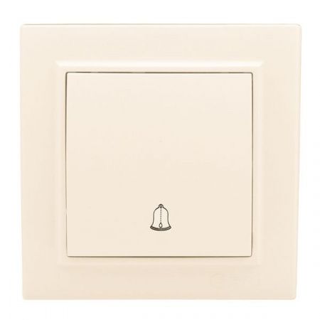 Минск Кнопка звонка СП, 10А, бежевый EKF