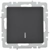 BRITE Выключатель 1-клавишный с индикацией 10А ВС10-1-1-БрГ графит IEK