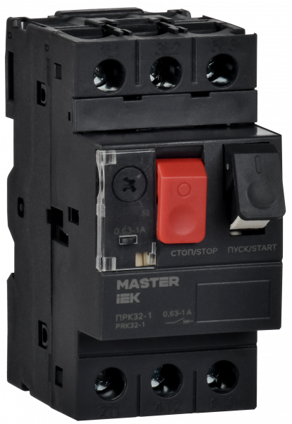 Пускатель ПРК32-1 In=1А Ir=0,63-1А Ue 660В MASTER IEK