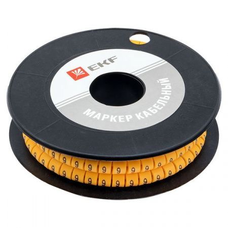 Маркер кабельный 2,5 мм2 "9" (1000 шт.) (ЕС-1) EKF PROxima