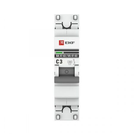 Автоматический выключатель ВА 47-63 1P 3А (C) 4,5kA EKF PROXIMA