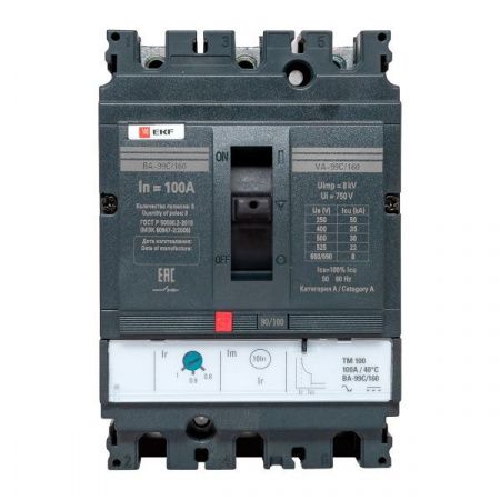 Выключатель автоматический ВА-99C 160/100А 3P 35кА EKF