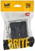 BRITE Выключатель 1-клавишный с индикацией 10А ВС10-1-1-БрГ графит IEK