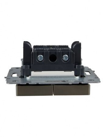 BRITE Выключатель 2-клавишный с индикацией 10А ВС10-2-1-БрШ шампань IEK