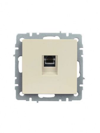 BRITE Розетка компьютерная RJ45 кат.5E РК10-БрКр бежевый IEK