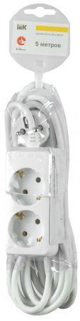 Удлинитель У02 2 места с заземлением 5м 3х1мм2 16А/250 IEK