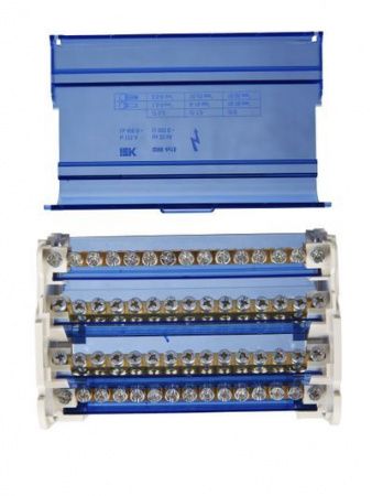 Шины на DIN-рейку в корпусе (кросс-модуль) ШНК 4х15 3L+PEN IEK