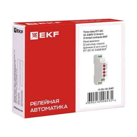 Реле времени (2 регулир. порога времени 2 исп. конт.) RT-2C 12-240В EKF PROxima