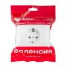 Валенсия розетка 1-местная с/з 16А белая с защ. штор. EKF PROxima